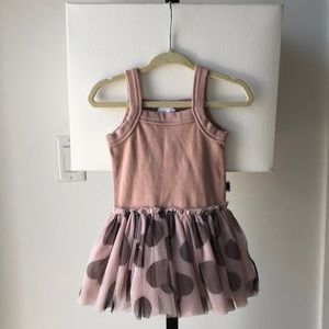 HUXBABY - Pink onesie w/ Heart Tutu skirt